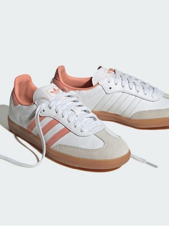adidas Shoes - $100 Adidas Samba OG Wonder Clay White & Peach Leather Suede Low Top Sneakers 7